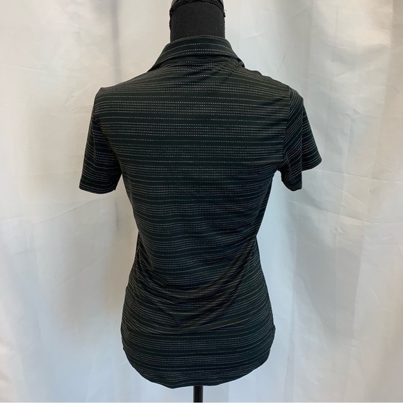 ADIDAS black white microdot short sleeve golf polo shirt Sz XS NWT - Picture 5 of 10
